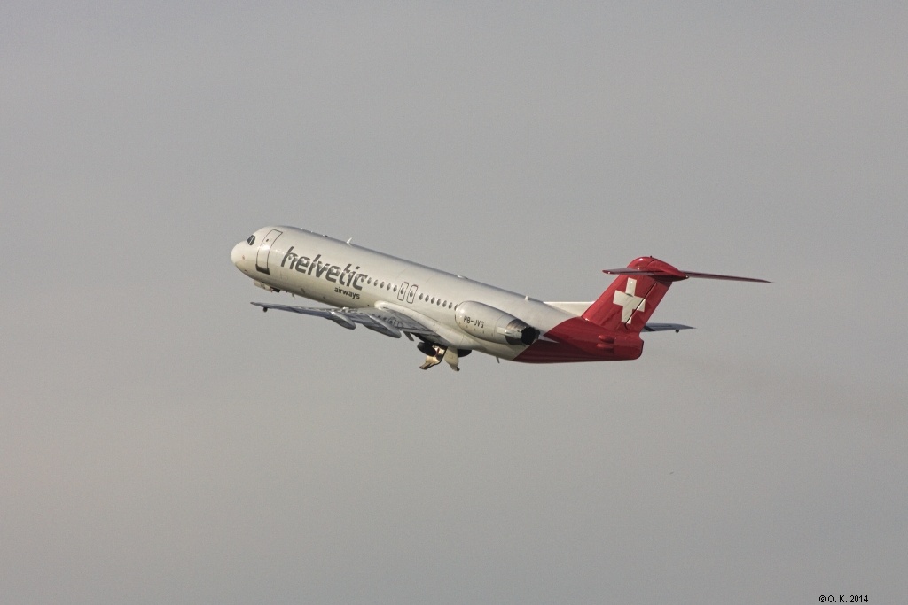 Helvetic Airways, Fokker 100, HB-JVG