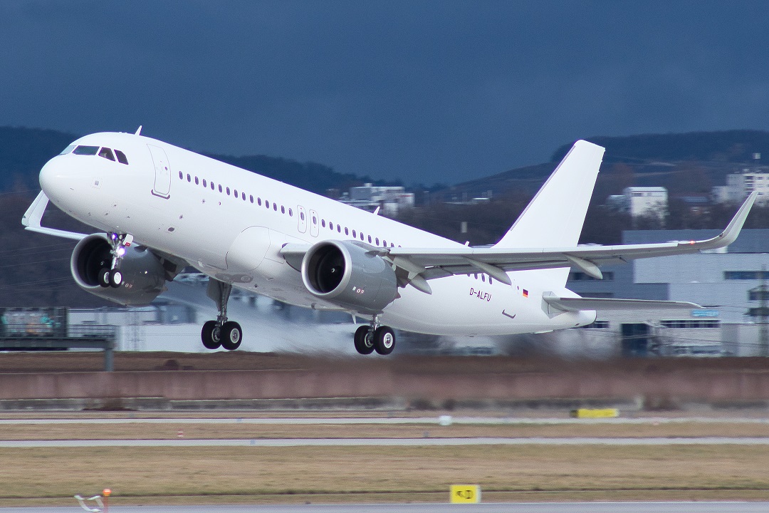 Und am Schluss noch der neue DC Aviation A320 Neo, der schon ziemlich früh gezogen hat.