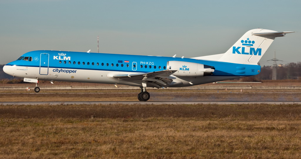 KLM heute wieder mit Fokker 70